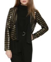 Womens Stripe sequinned Jacket