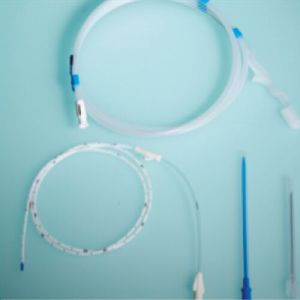 Catheter set for bare fibers