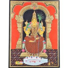 Raja Rajeshwari Amman Tanjore Painting