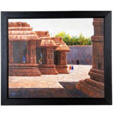 Temple Wall Decor Canvas Oil Painting