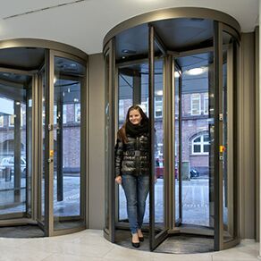 Revolving Glass Turnstiles