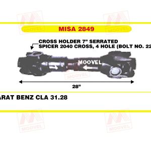 MISA 2849 Interaxle Shaft Assembly