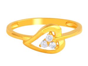 Petite Heart Gold Ring