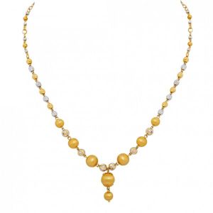 Stylus Matt Finished Gold Balls Necklace