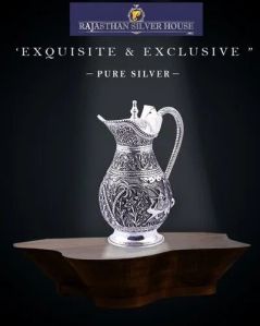 Silver water jug set