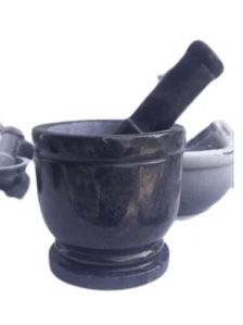 Black Marble Mortar and Pestle