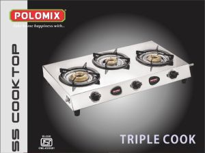 POLOMIX TRIPLE BURNER SS COOKTOP 301