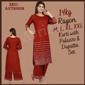 Avrizo Women Gotta Work kurti palazzo