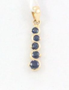 Sapphire Yellow Gold Pendant