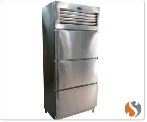 Three Door Vertical Refrigerator Freezer