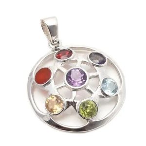 Silver Chakra Pendants