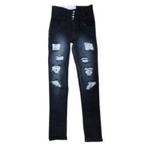 Ladies Denim Faded Jeans