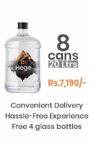 Hege Natural Mineral Water 8 cans 20 ltrs