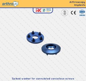 Spiked washer for cannulated cancellous screw