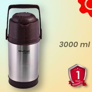 Khaitan Orfin Big Boss Thermosteel Flask (Brown, 3000ml)