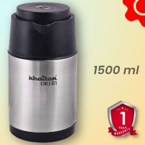 Khaitan Orfin Elegance Thermosteel Flask (Black, 1500ml)