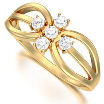 DIAMOND RING IN 10 YELLOW GOLD