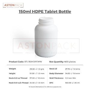 150ml HDPE Tablet Bottles