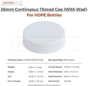 38mm Continuous Thread (CT) Cap