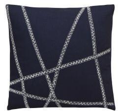 Hand Embroidered Navy Blue Cushion Cover