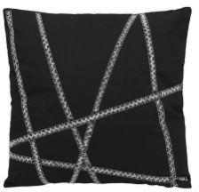 Manual Embroidered Black White Cushion Cover