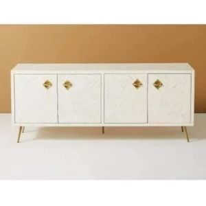 White Waterfall Bone Inlay Sideboard