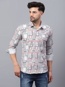 MAROON OPULENT PAISLEY PRINTED CASUAL SHIRT