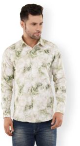 TREE GREEN VERDANT ABSTRACT PRINTED CASUAL SHIRT