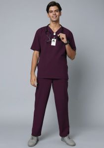 Knya Ecoflex Mens Wine Scrub Suit