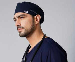 Knya Unisex Navy Blue Premium Scrub Cap