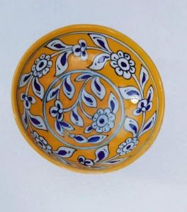 Traditional Blue Pottery Bowl