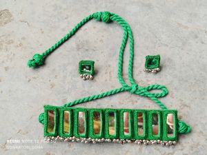 kutch mirror work necklace set