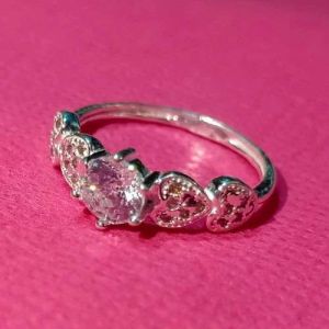 Ladies Casual Wear Silver Gemstone Ring