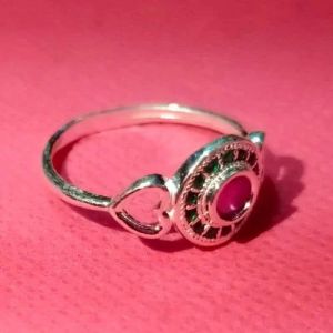 Ladies Silver Gemstone Ring