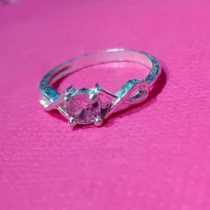 Pure Silver Gemstone Ring