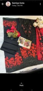 cotton patch work dupatta suit