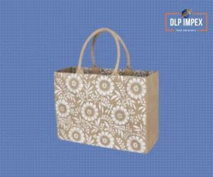 Printed Jute Shopping Bag