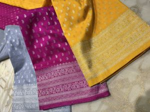 semi khaddi chiffon saree