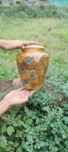 Wooden urn with epoxy