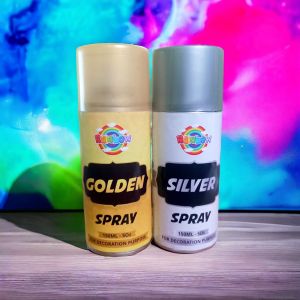 Holi Spray Golden &amp; Silver