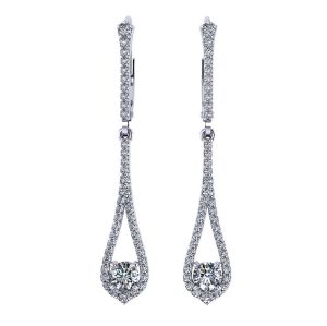 Designer Chandelier Diamond Dangle Earrings