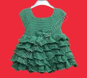 Crochet Girl Party Wear Frock