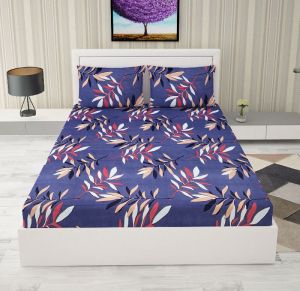 Deep Blue Polyester Bedsheets