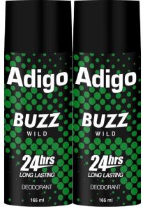 Adigo Man Deodorant Buzz Wild 165ml (Pack Of 2)