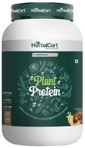 HerbalCart Plant Protein Powder, 24g Protein Per Serving (Cookies & Cream Flavour 1kg / 2.2 lb)