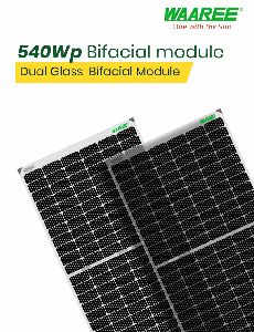 540Wp 144Cells Framed Glass Transparent Backsheet Mono PERC Bifacial Module