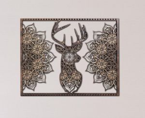 Deer Head Mandala wall Dcor