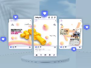 3D Graphics Social Media Post Designing Service