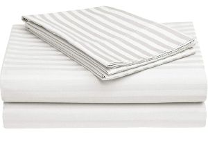 White Strips Hotel Bedsheet