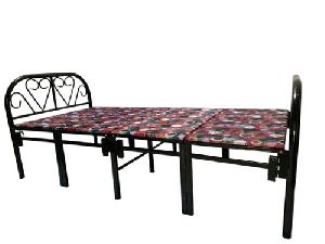 Sahni 188 cm x 91cm 3D Multicolor Single Folding Bed with Mattress